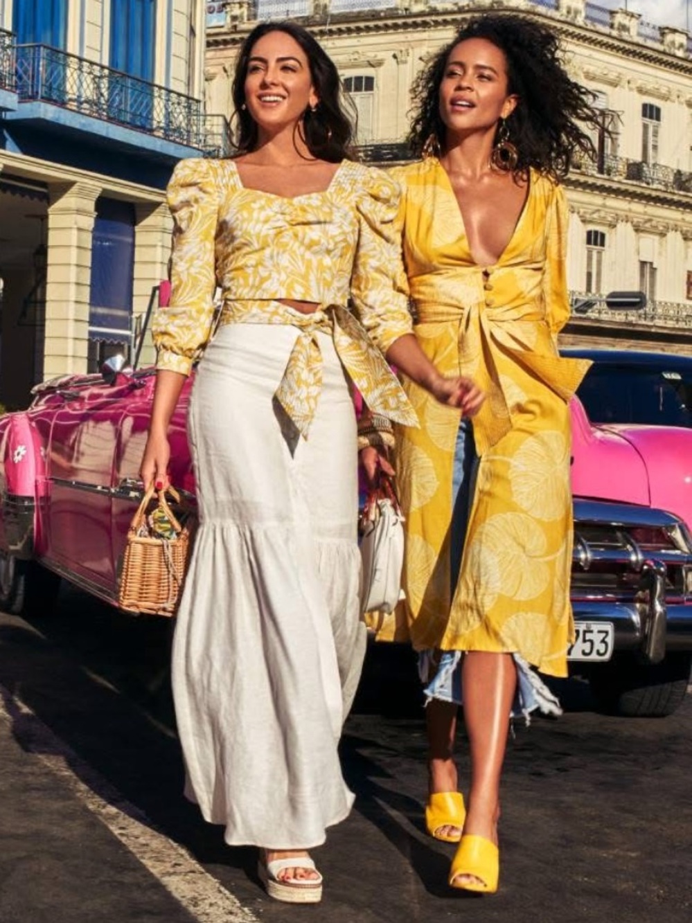 Yellow Tie-Front Maxi Dress - Women